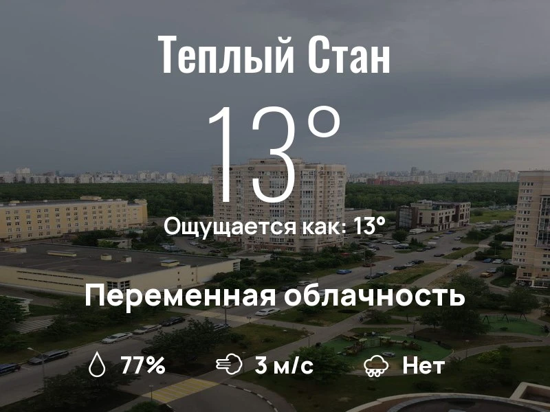 Что с погодой в Теплом Стане?