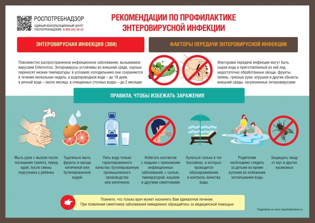 ‼️В регионе отмечается рост заболеваемости энтеровирусной инфекцией (ЭВИ), специалисты Управления Ро