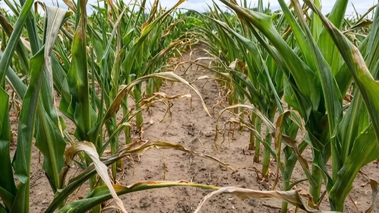 🌽 Кукуруза в жару: почему лист сворачивается в трубочку и как это остановить?
