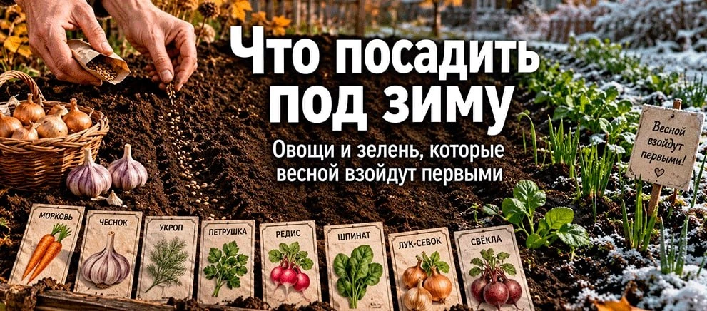 🧅 Что посадить под зиму, чтобы весной собрать урожай на 2–3 недели раньше?