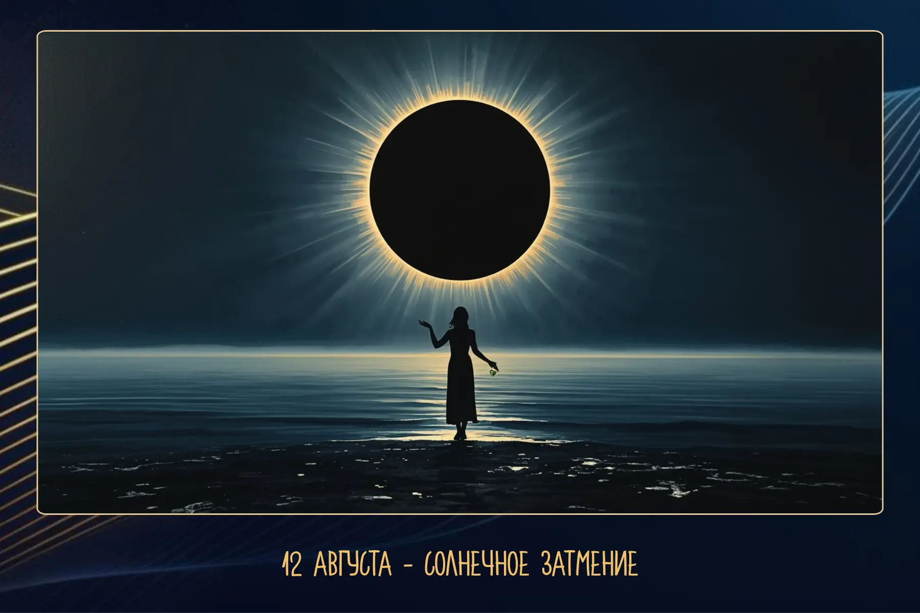 12 августа, сегодня — Солнечное затмение. 🌑