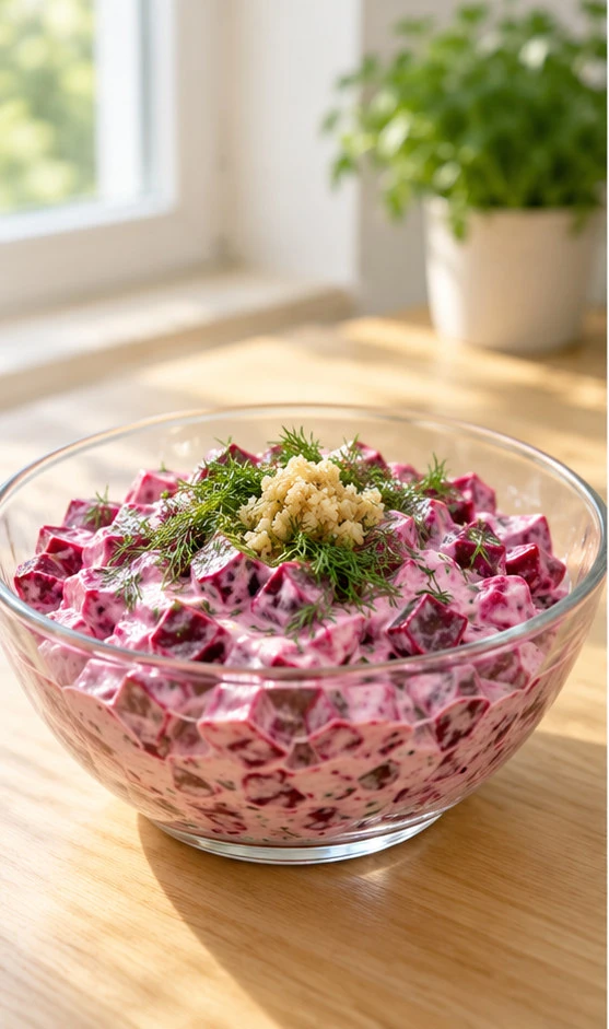 СВЁКЛА С ЧЕСНОКОМ ДОЖИДАЕТСЯ 15 МИНУТ ПОД ЗАПРАВКОЙ — РАНЬШЕ ВКУС НЕ РАСКРЫВАЕТСЯ