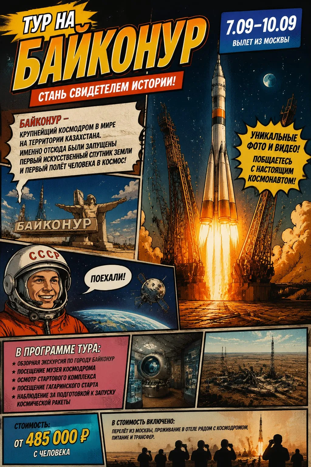🚀БАЙКОНУР: ПРИКОСНИТЕСЬ К ИСТОРИИ КОСМОСА