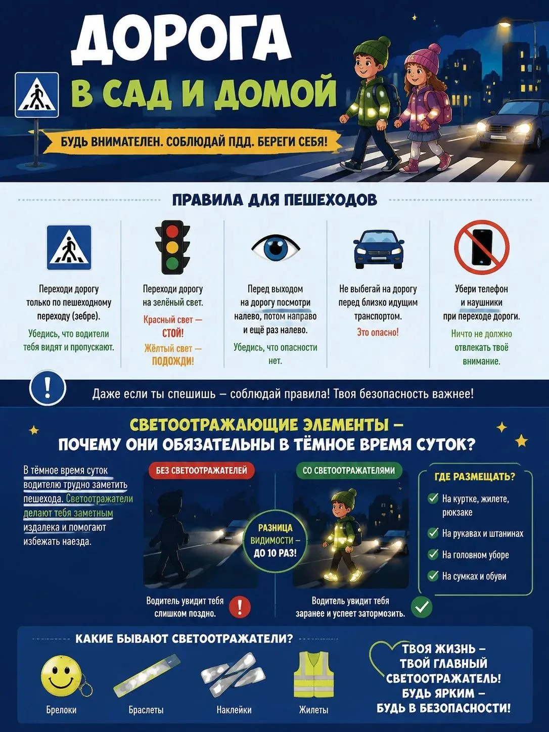 «Дорога в сад и домой»: освежим правила! 🚸