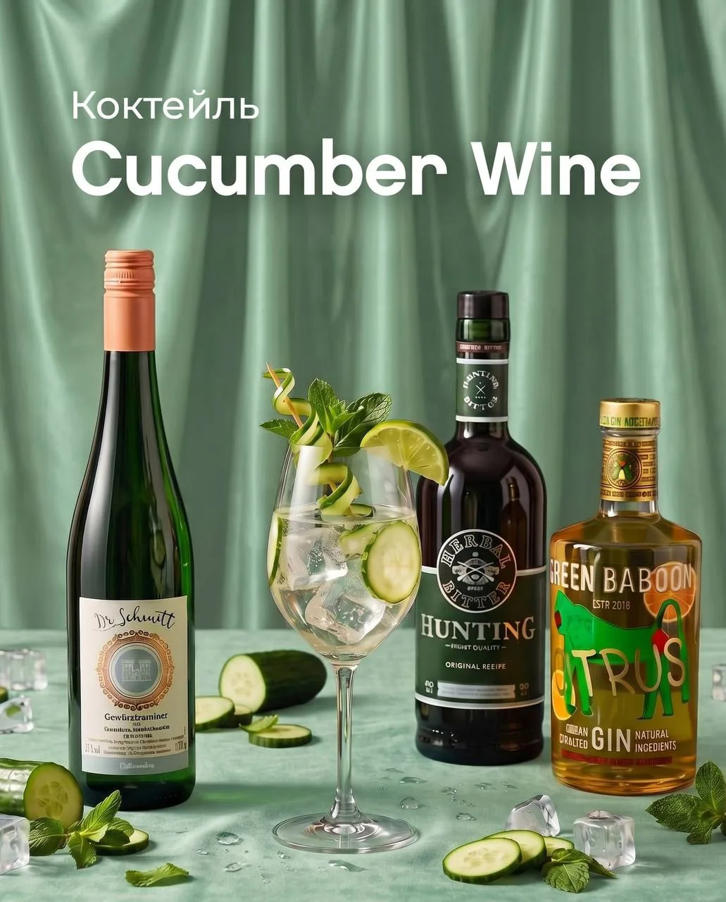 Коктейль Cucumber Wine — зеленая свежесть в бокале 🥒

Когда лето в самом разгаре, хочется чего-то л