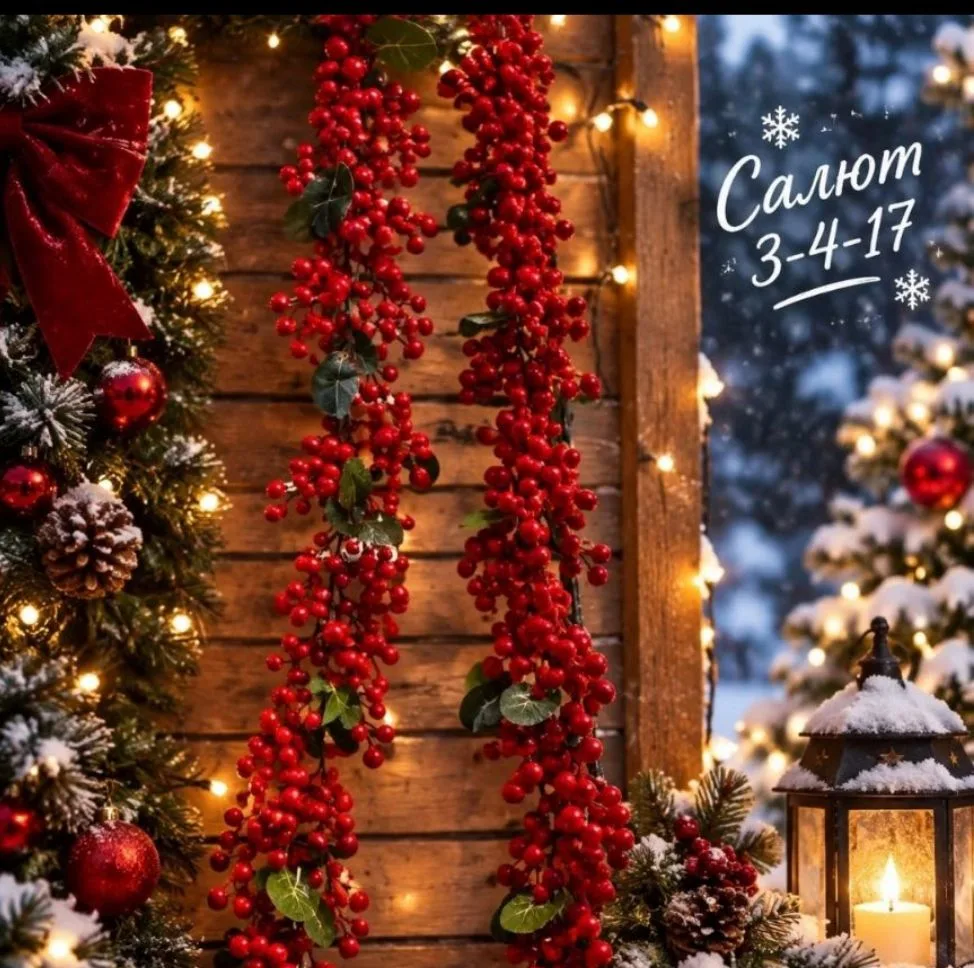 ✨ Создайте атмосферу сказочного праздника с ягодной гирляндой! ✨