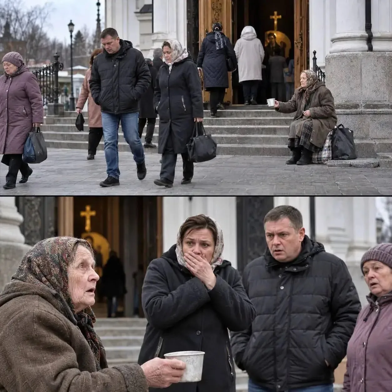 Старушка просила милостыню на паперти, но люди проходили мимо. Она сказала лишь одно сл...