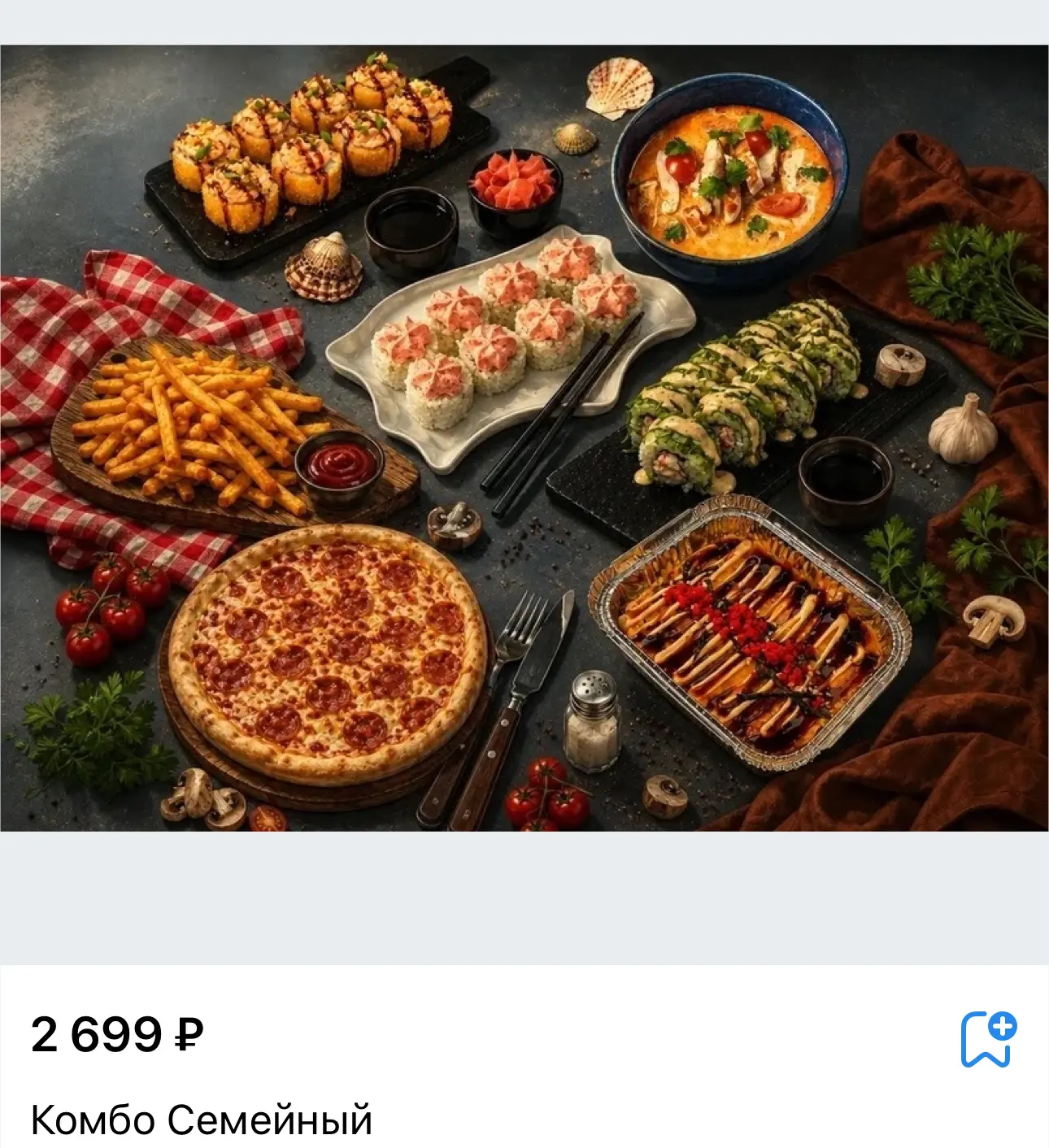 Наши пятничные новинки! 
Набор на компанию: комбо Семейное 🤩 
Пицца Пепперони, картошка фри, суп то