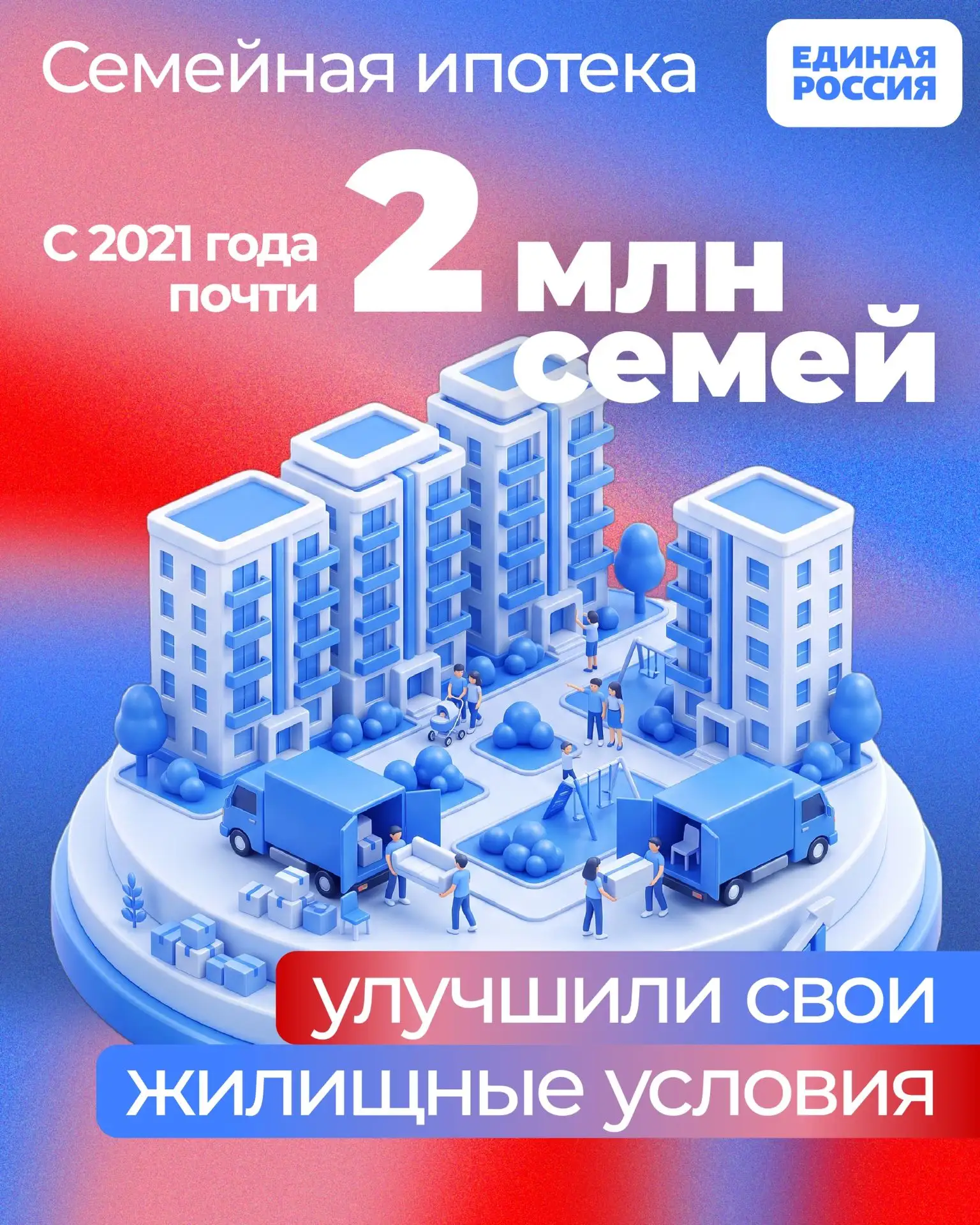 🏠 Почти два миллиона семей с 2021 года улучшили жилищные условия благодаря семейной ип...