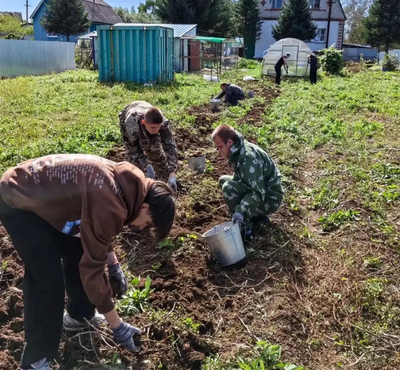🍃 Выкопали картошку и навели порядок: студенты «Политеха» помогают семьям участников С...