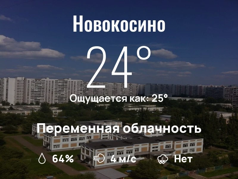 Что с погодой в Новокосино?