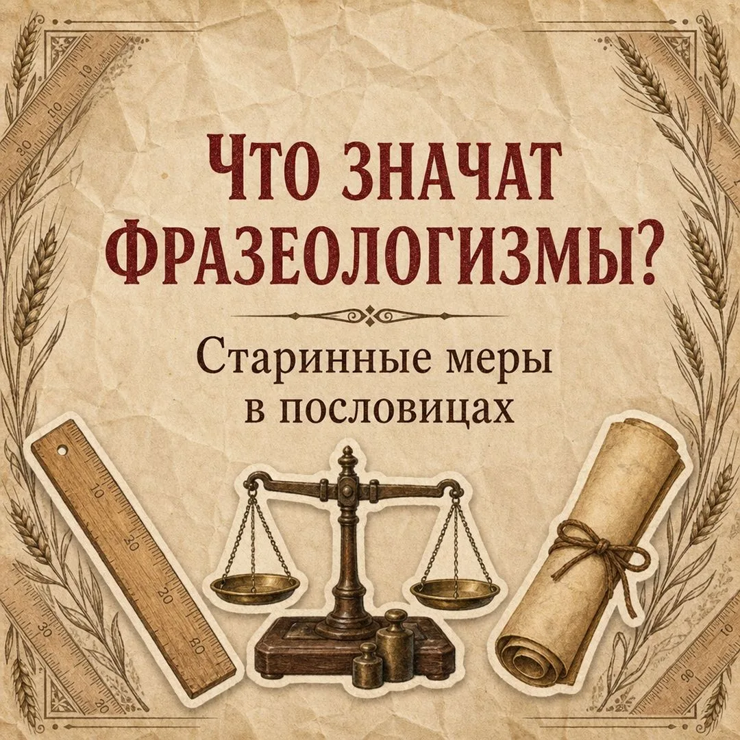 📏 Старинные меры давно исчезли из жизни, но остались в наших пословицах.