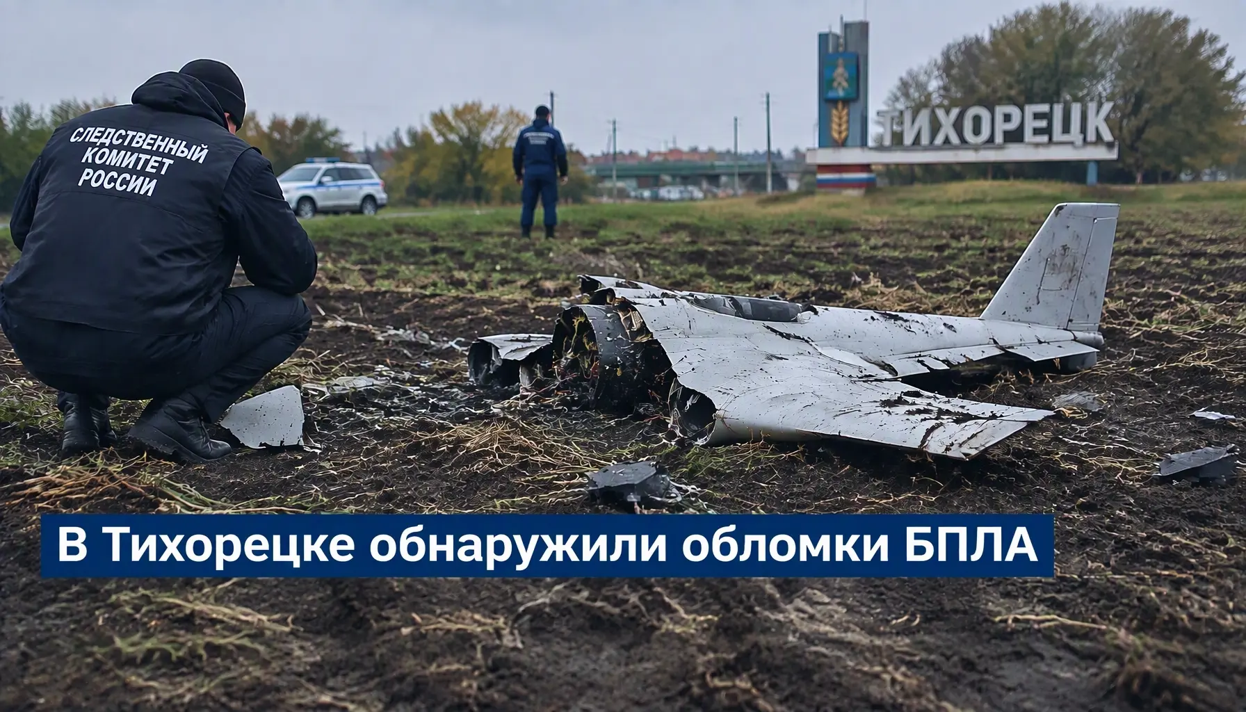 В Тихорецке по девяти адресам обнаружили обломки БПЛА