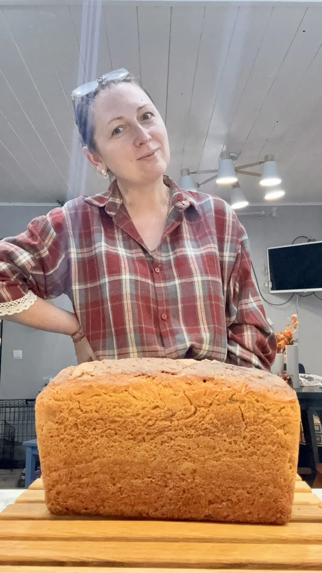 Очень вкусный хлеб на закваске, потом другого не хочется