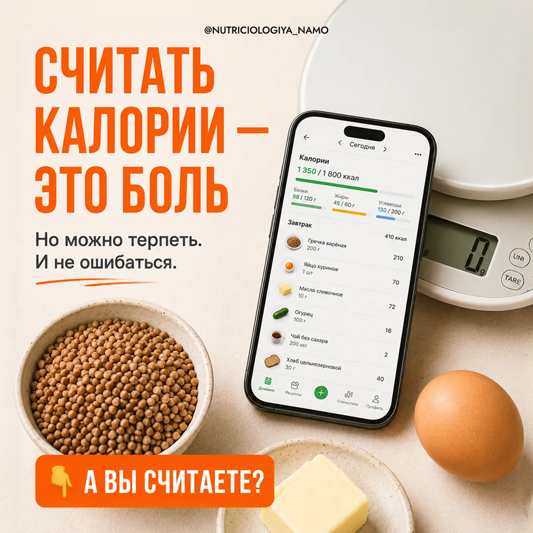 Считать калории вручную — занятие для терпеливых. Или для тех, у кого нет жизни.

Взвесить каждую гр