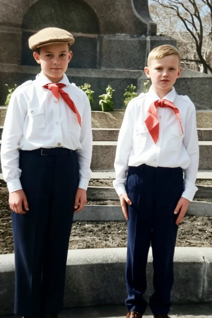 Третья декада апреля 1974. Приём в пионеры на площади Революции в г . Куйбышев.