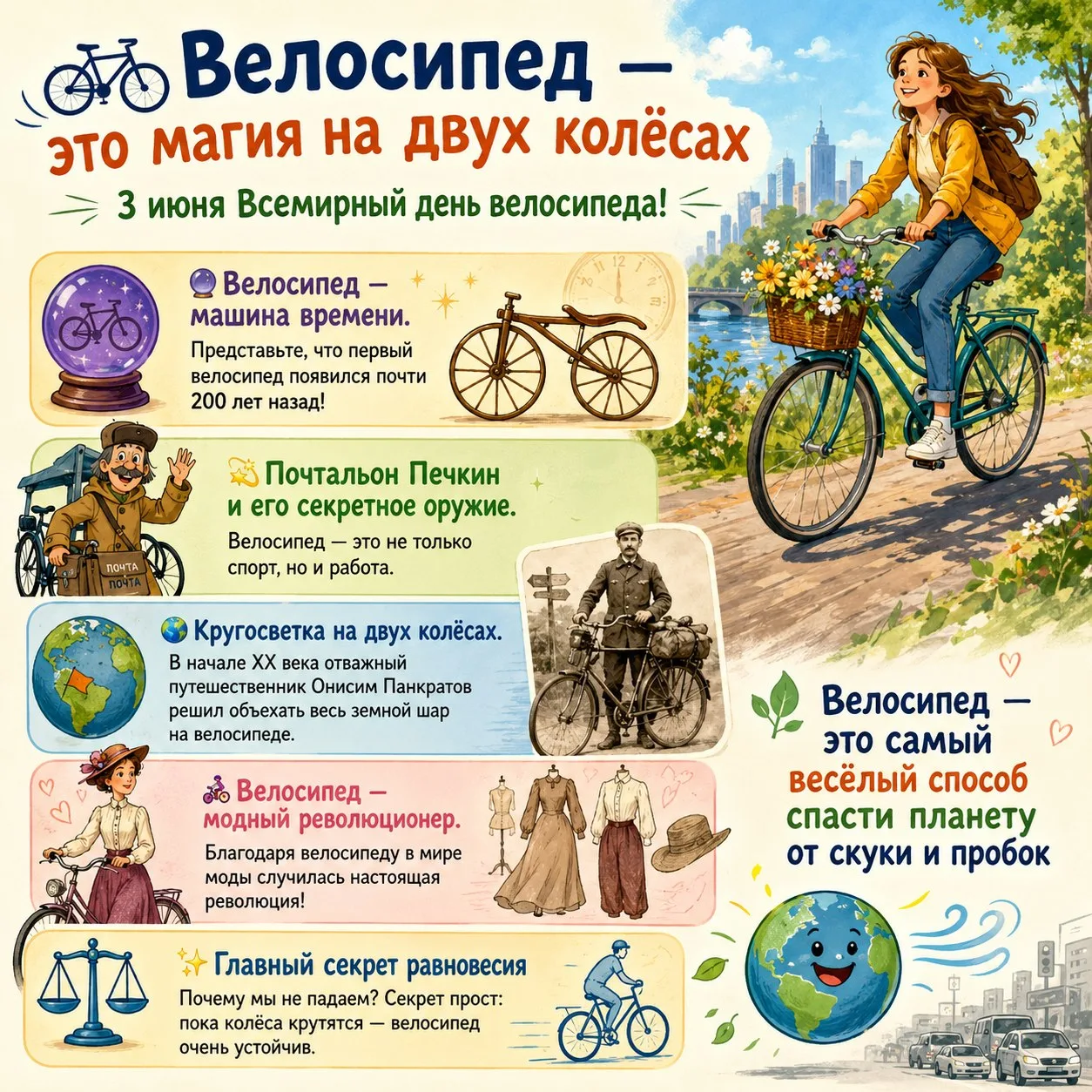 🚲Велосипед — это магия на двух колёсах