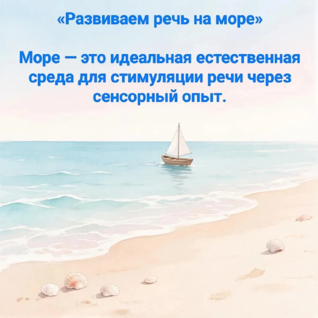 🌊 Море — лучший логопед: развиваем речь на отдыхе

Море — идеальная среда для стимуляции речи через