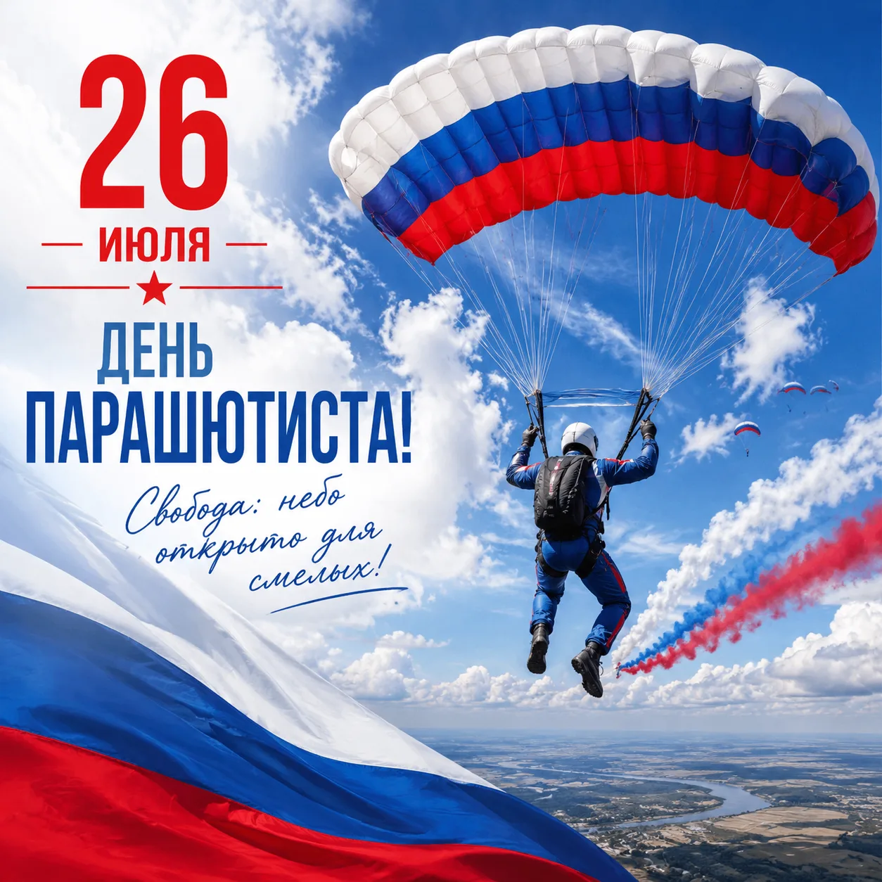 26 июля — День парашютиста в России!
