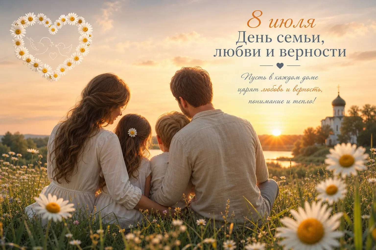 🕊❤️🤍 Любовь — это и есть жизнь. С Днём Семьи, Любви и Верности!