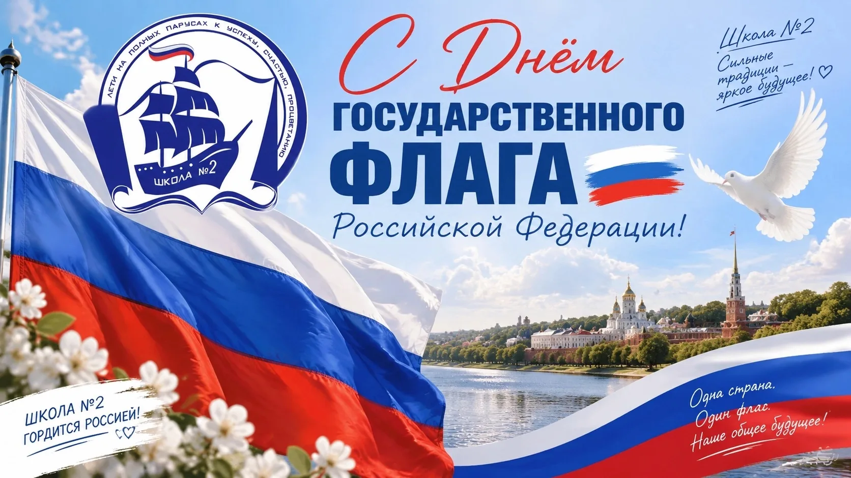 🇷🇺С Днем Государственного флага России! Пусть наш триколор всегда гордо реет над стра...