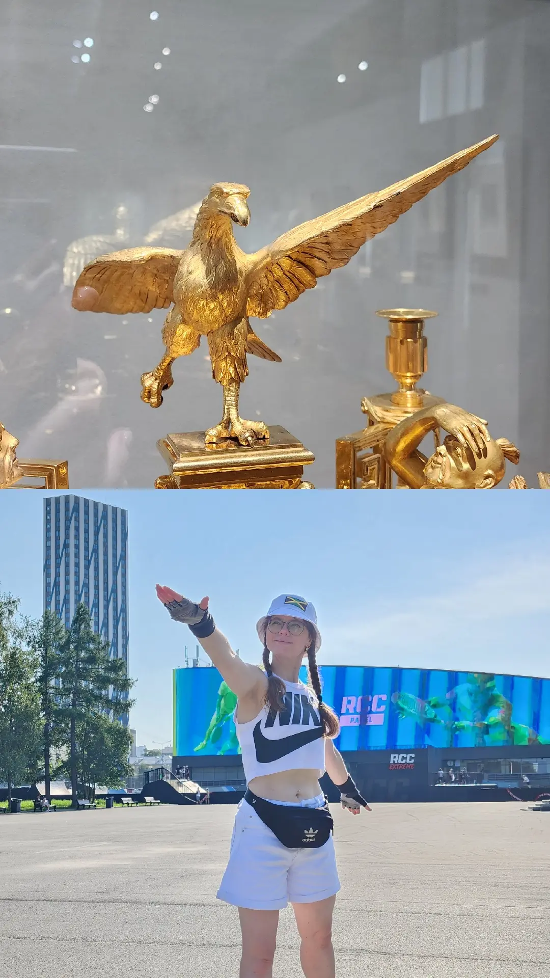 Сегодня, как обычно, силовая тренировка, затем велопрогулка по городу - снимали памятни...