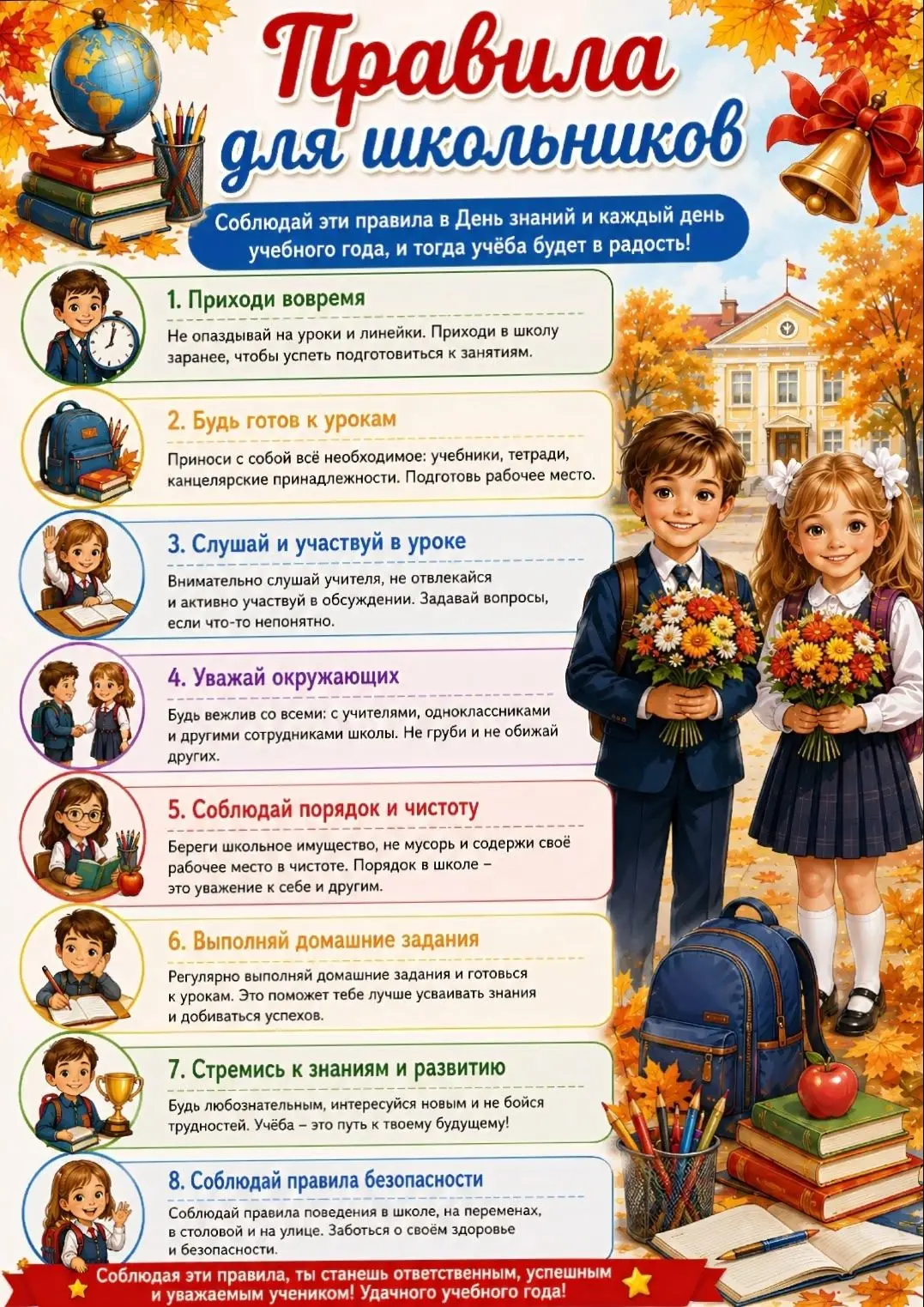 Советы школьникам в День Знаний.