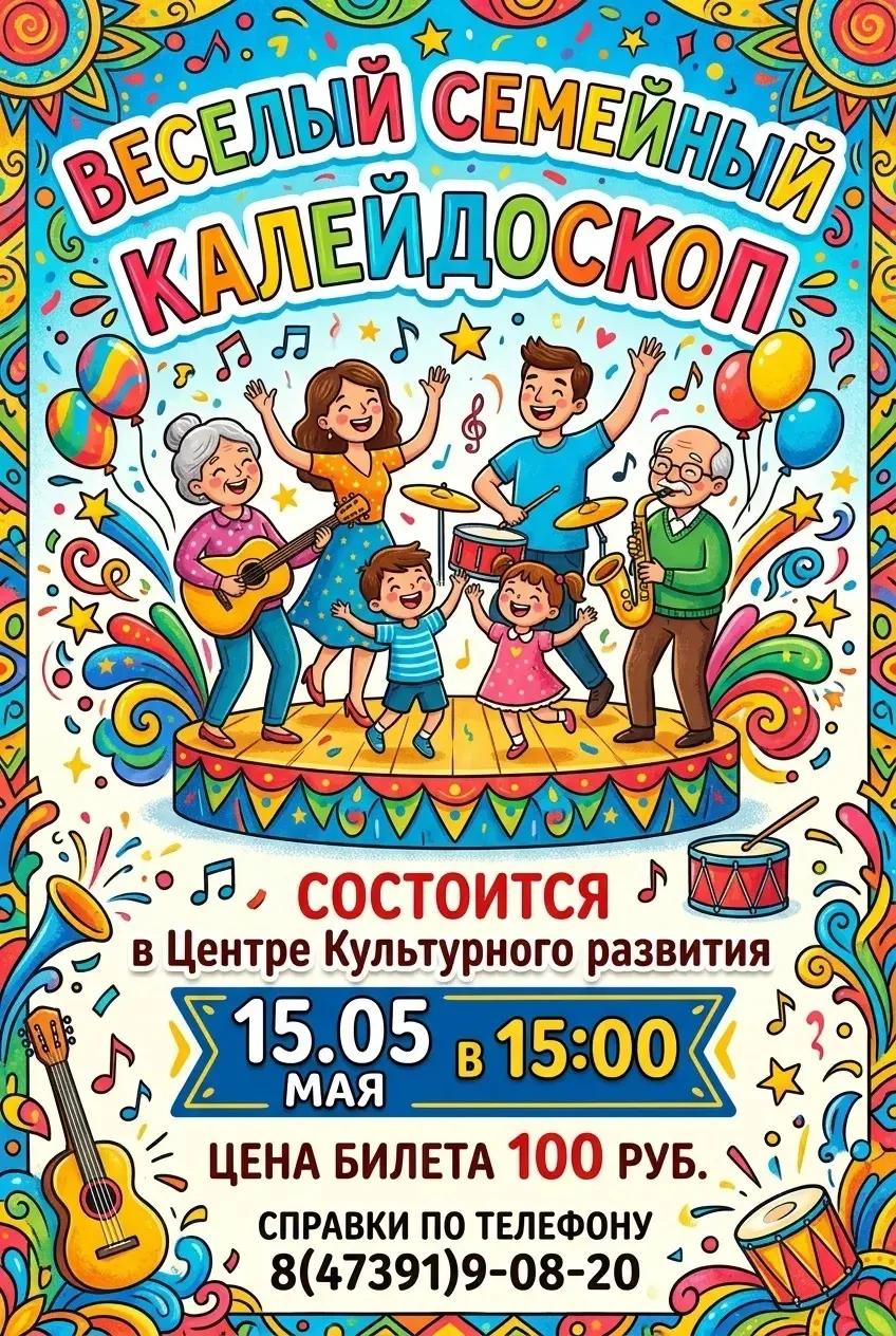 👪🎶 Весёлый семейный калейдоскоп — концерт, посвящённый семье! 🎶👪
