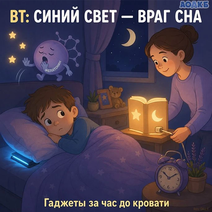 💠 Сон и синий свет
💡 Почему ребёнок не засыпает? Виноват не мультик, а его цвет.
Синий спектр экра