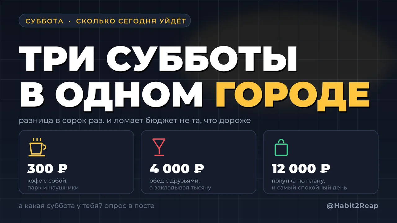 ☕️ ТРИ СУББОТЫ В ОДНОМ ГОРОДЕ