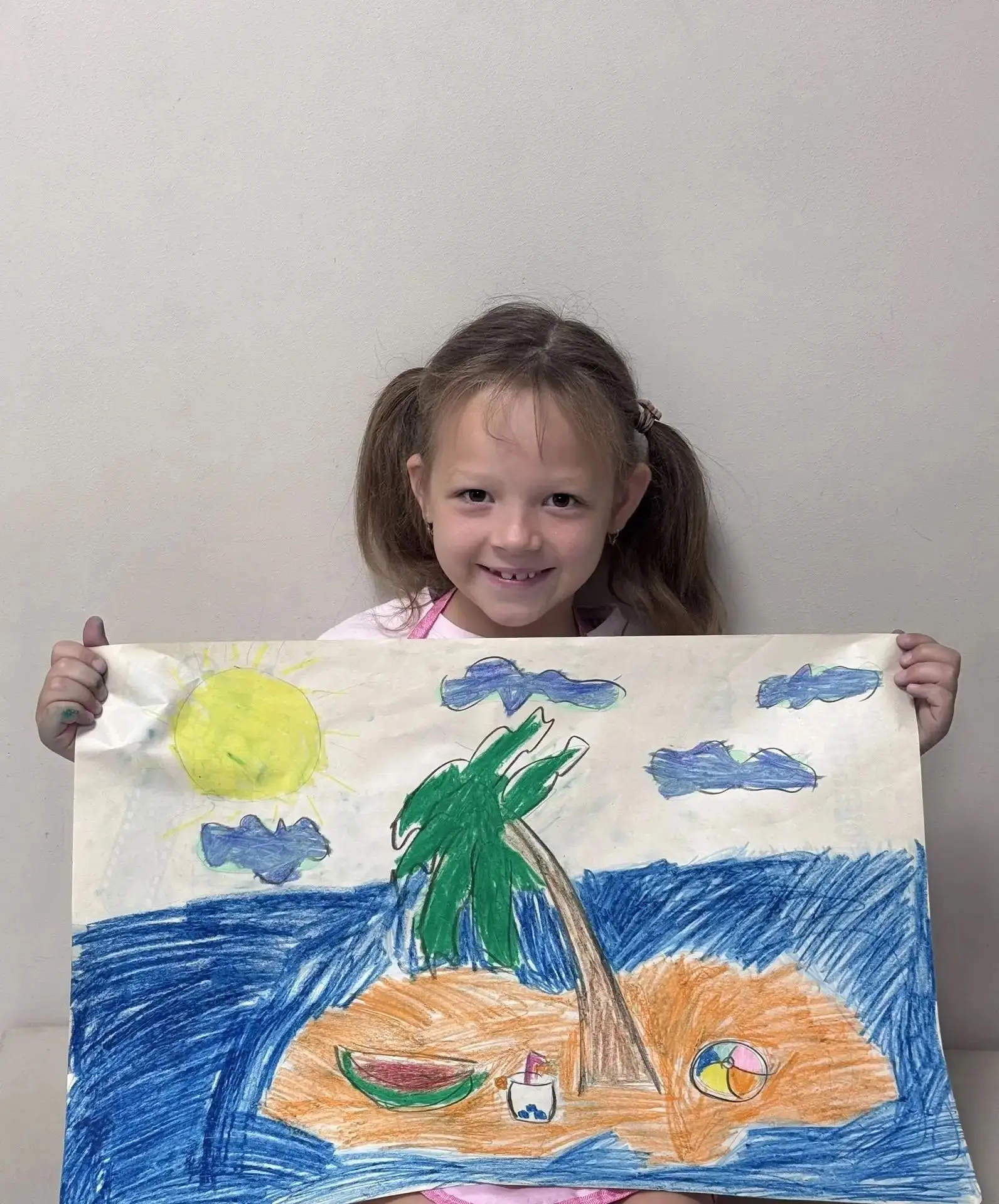 🌴🎨 Большой формат — большие возможности: рисуем пальмы! 🎨🌴

Сегодня каждый ребёнок создал свою р