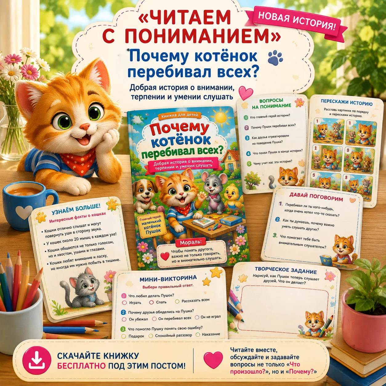 📖 «Читаем с пониманием»: новая история для детей