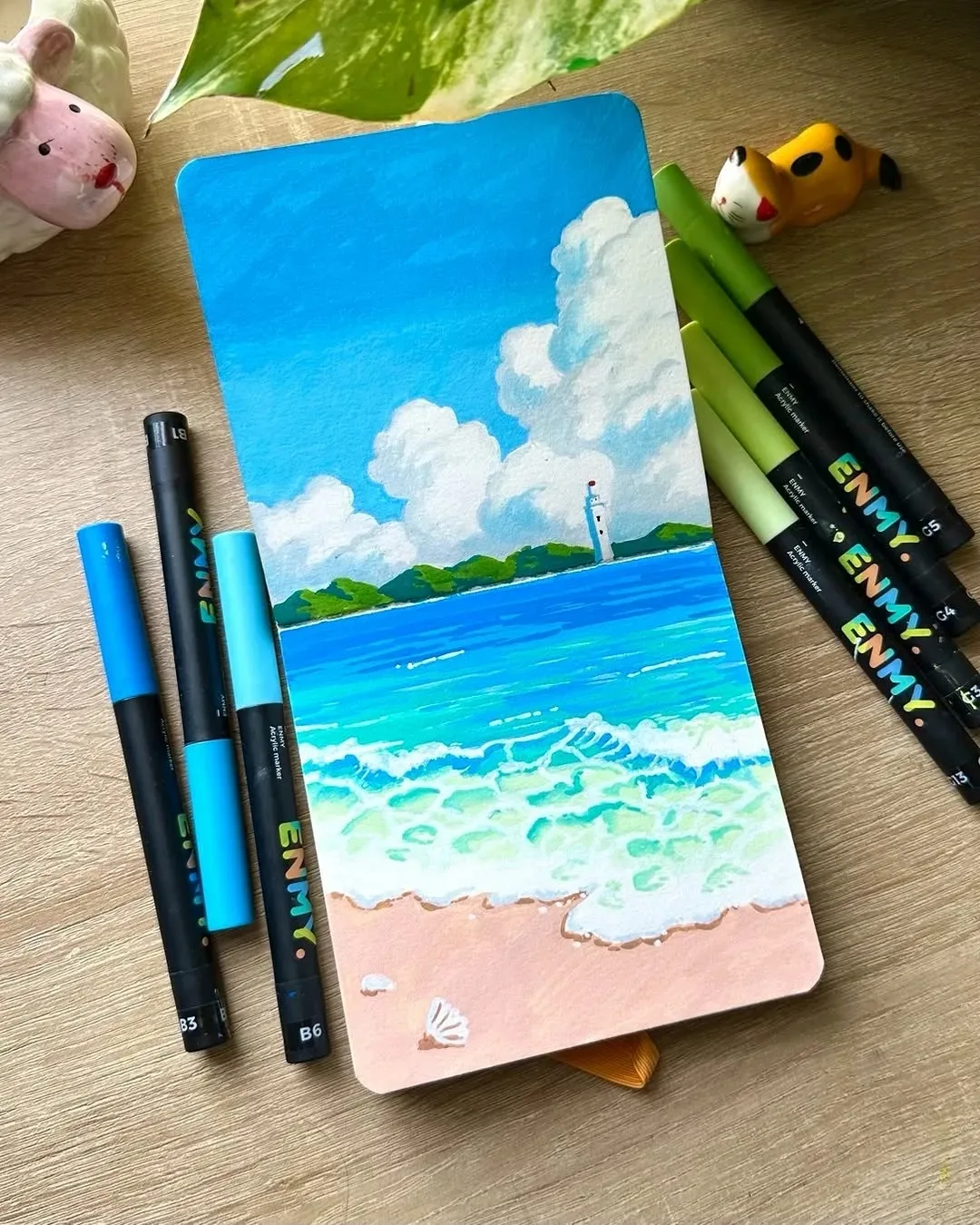 Рисуем акриловыми маркерами 

Поделкин🎨