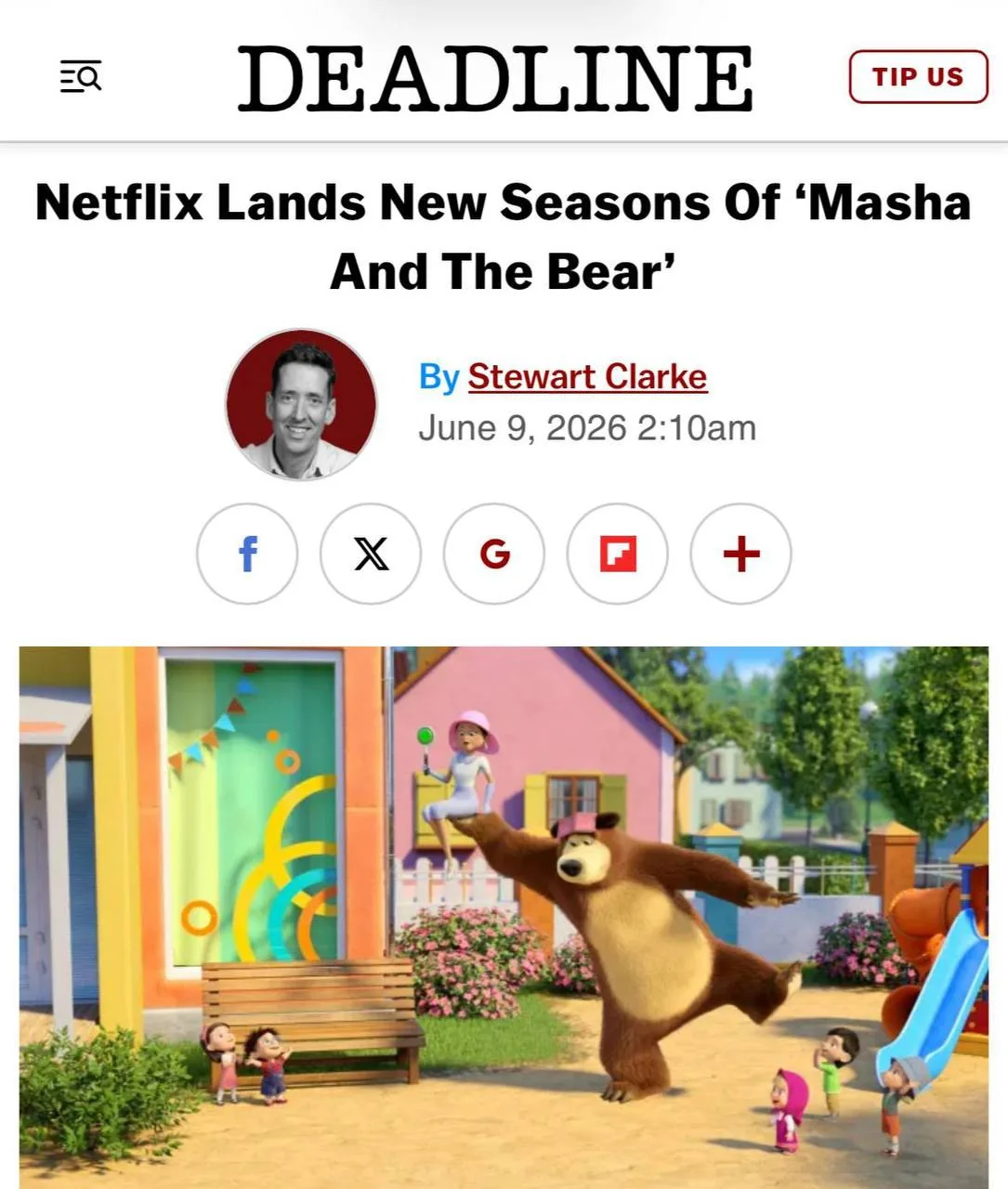 Netflix приобрел права на «Машу и Медведя» для показа более чем в 100 странах

Компания приобрела пр