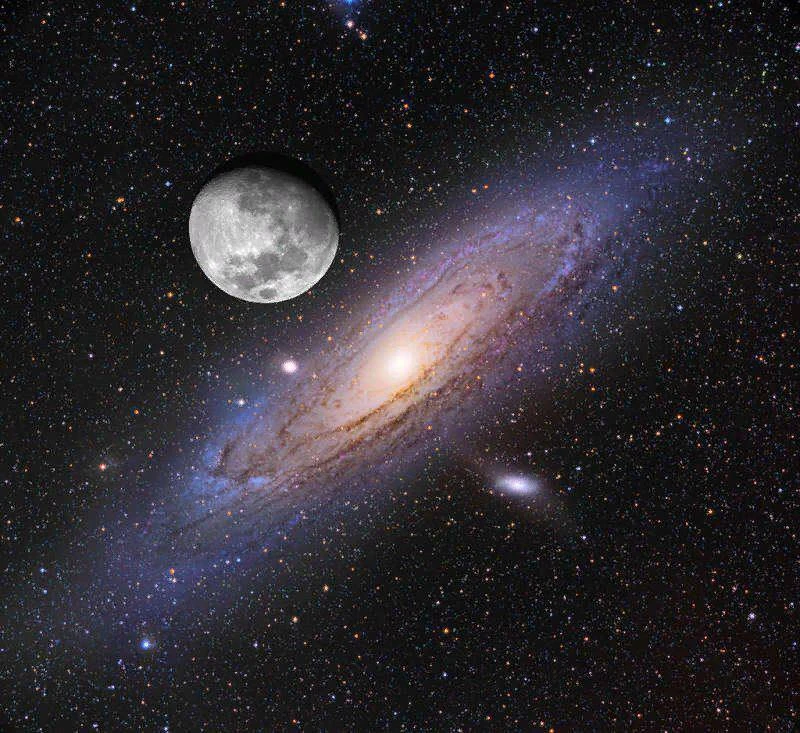 M31 - большая спиральная галактика Андромеды, удаленная всего на 2.5 миллиона световых лет от нас, я