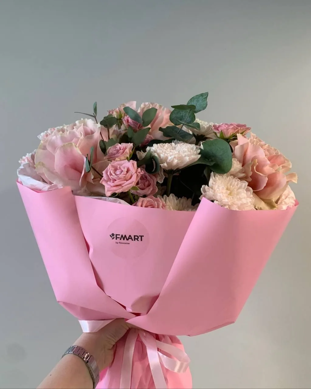 Нежный букет в пудрово-розовой гамме 🌸