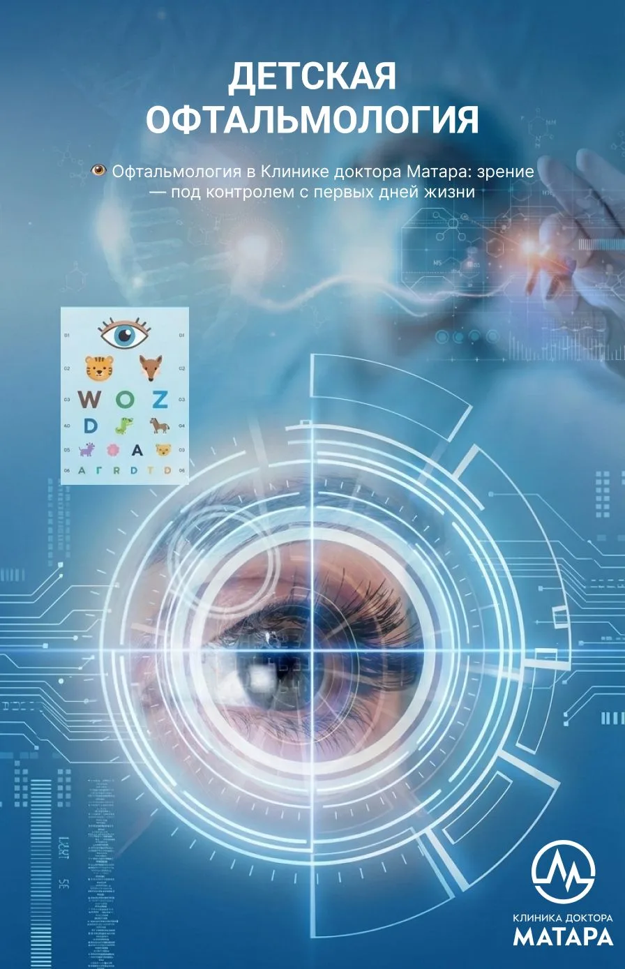 👁 Офтальмология в Клинике доктора Матара: зрение — под контролем с первых дней жизни