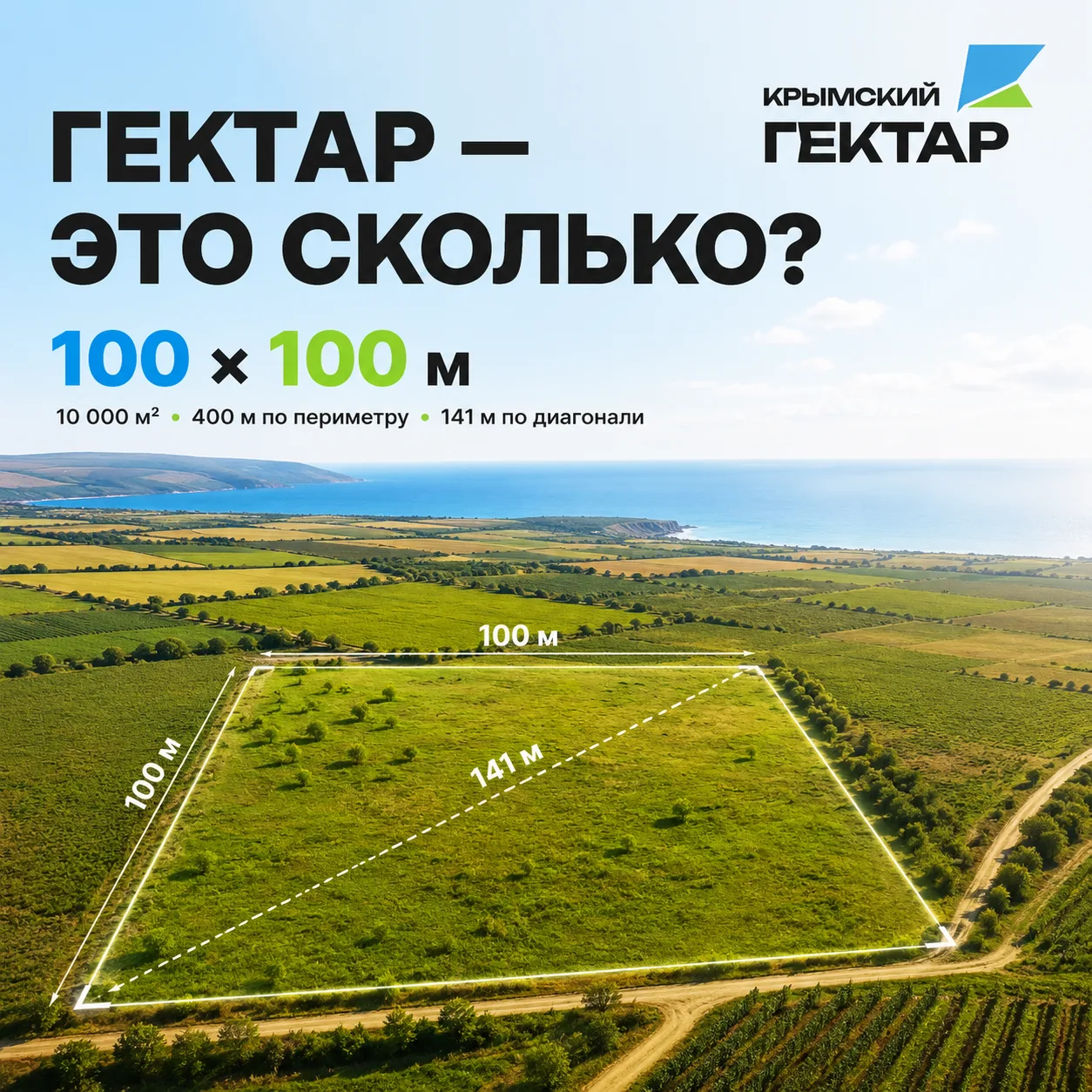 📏 Гектар — это сколько на самом деле?
