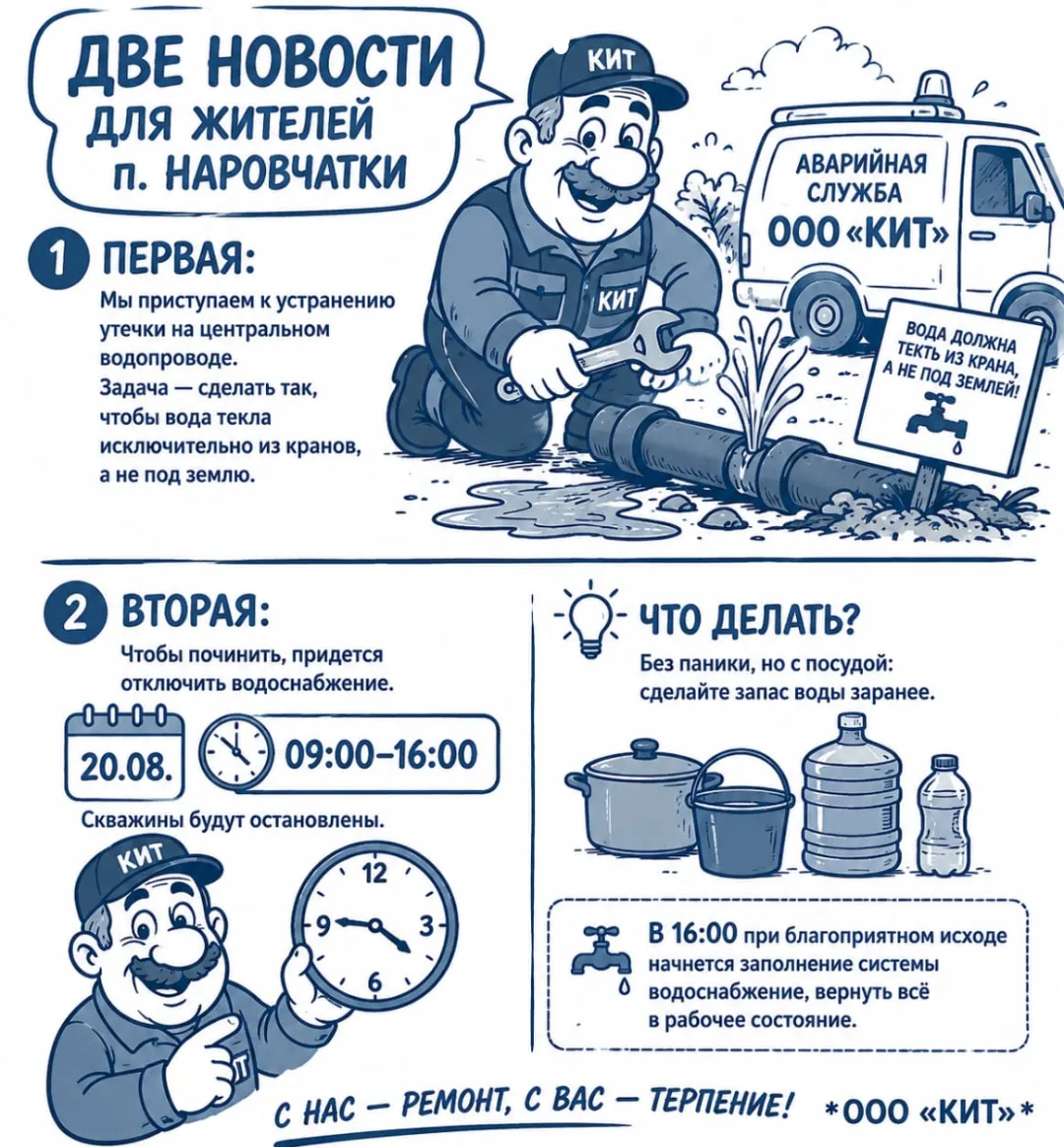 🙋🏻Две новости для жителей п.  Наровчатка от ООО «КИТ»
