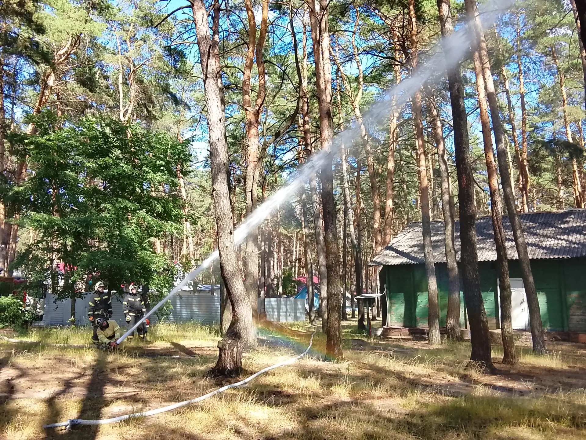 В детском оздоровительном лагере «Орленок» провели показательные учения для экстренных служб. В них 