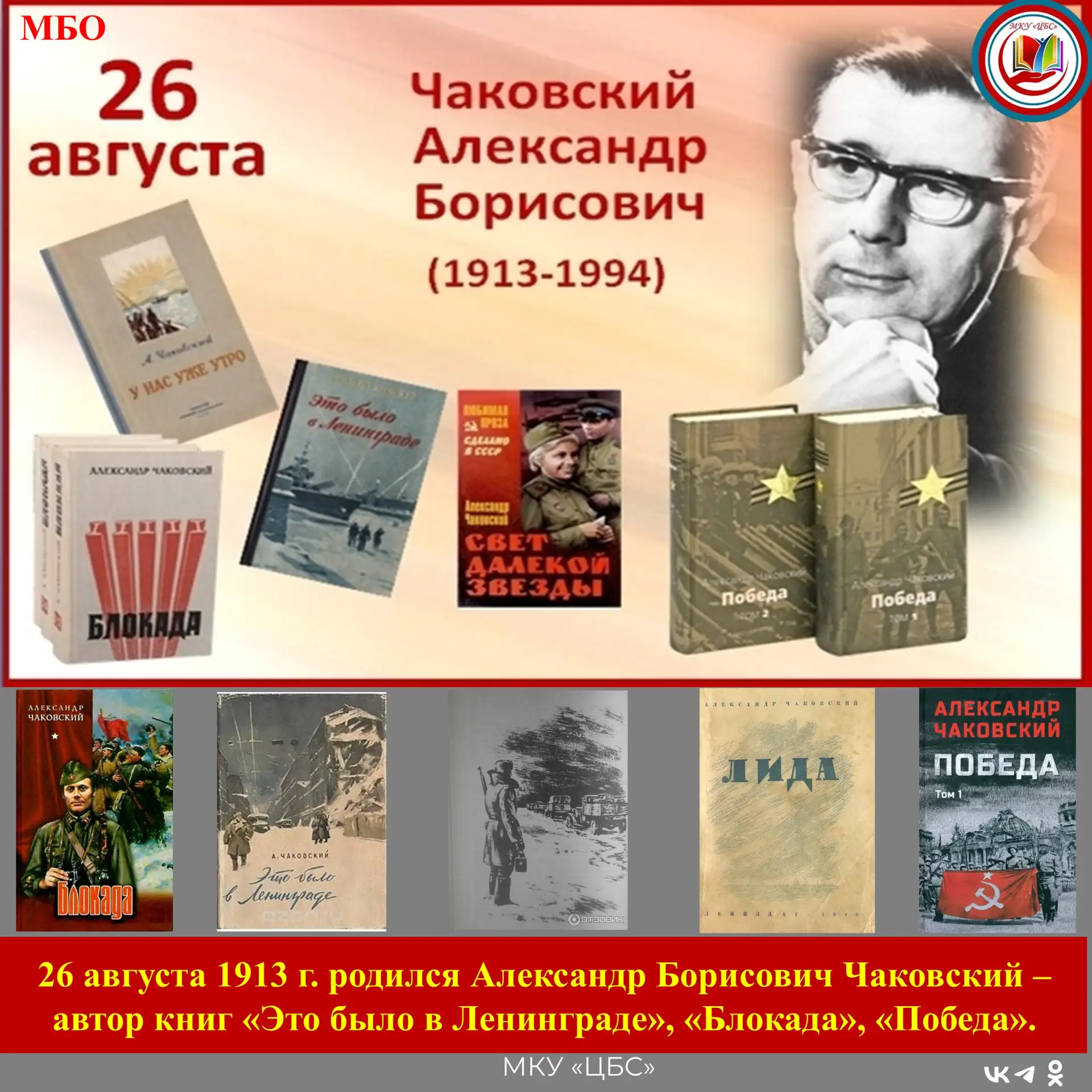 🌟За годы творческой деятельности Чаковский опубликовал более полутора десятков произве...