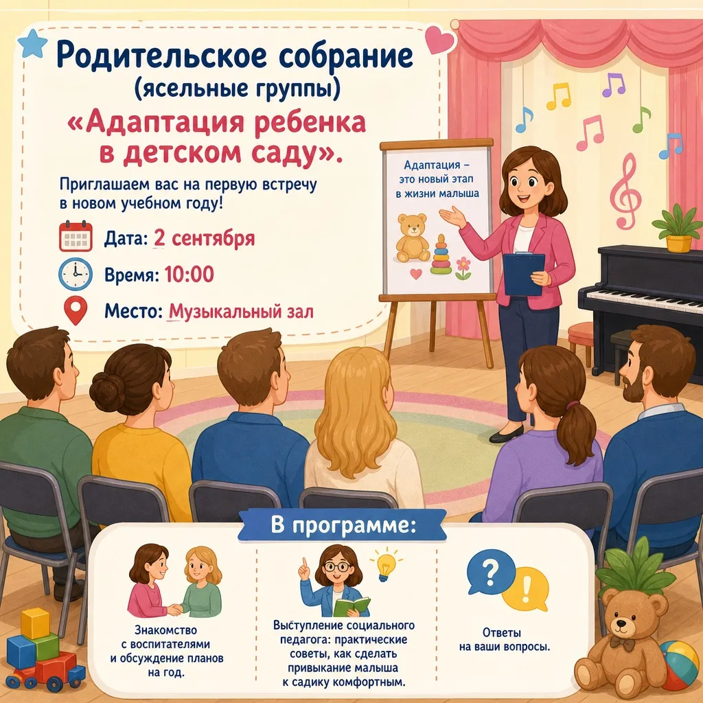 Уважаемые родители малышей ясельных групп!