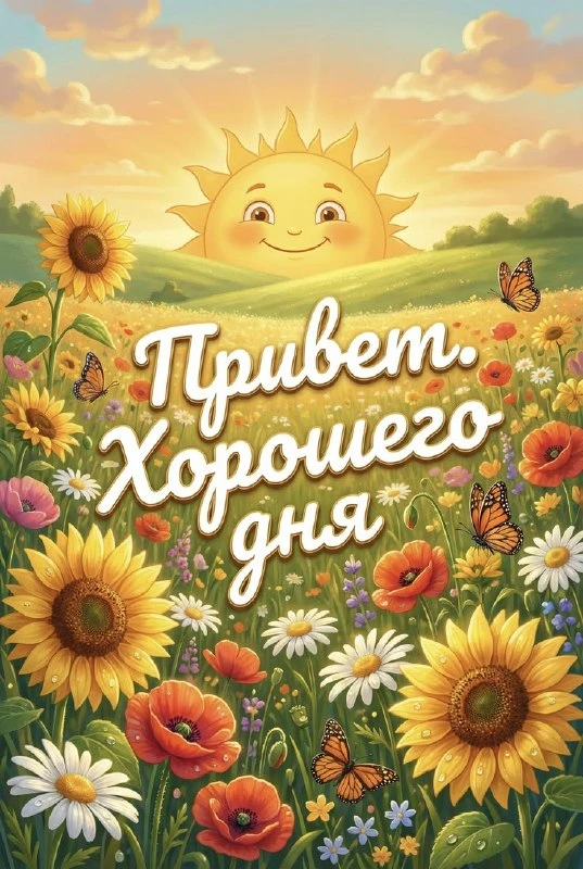 Привет

Тебе — солнечного дня и добрых людей рядом. От улыбки близких становится теплее. 🌻

SHAPO m