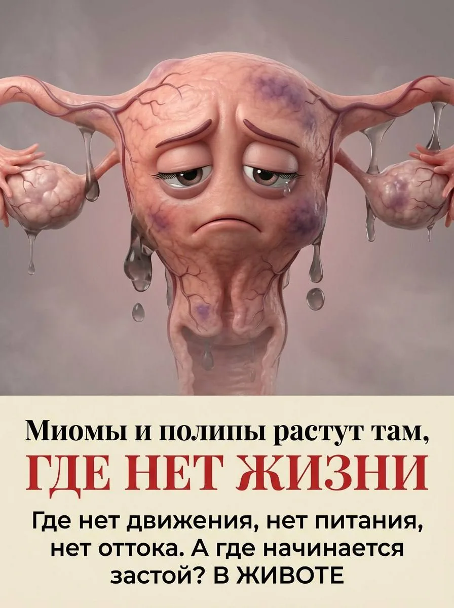 Девочки, миомы и полипы растут не просто так!  Они растут там, где нет движения. Где за...