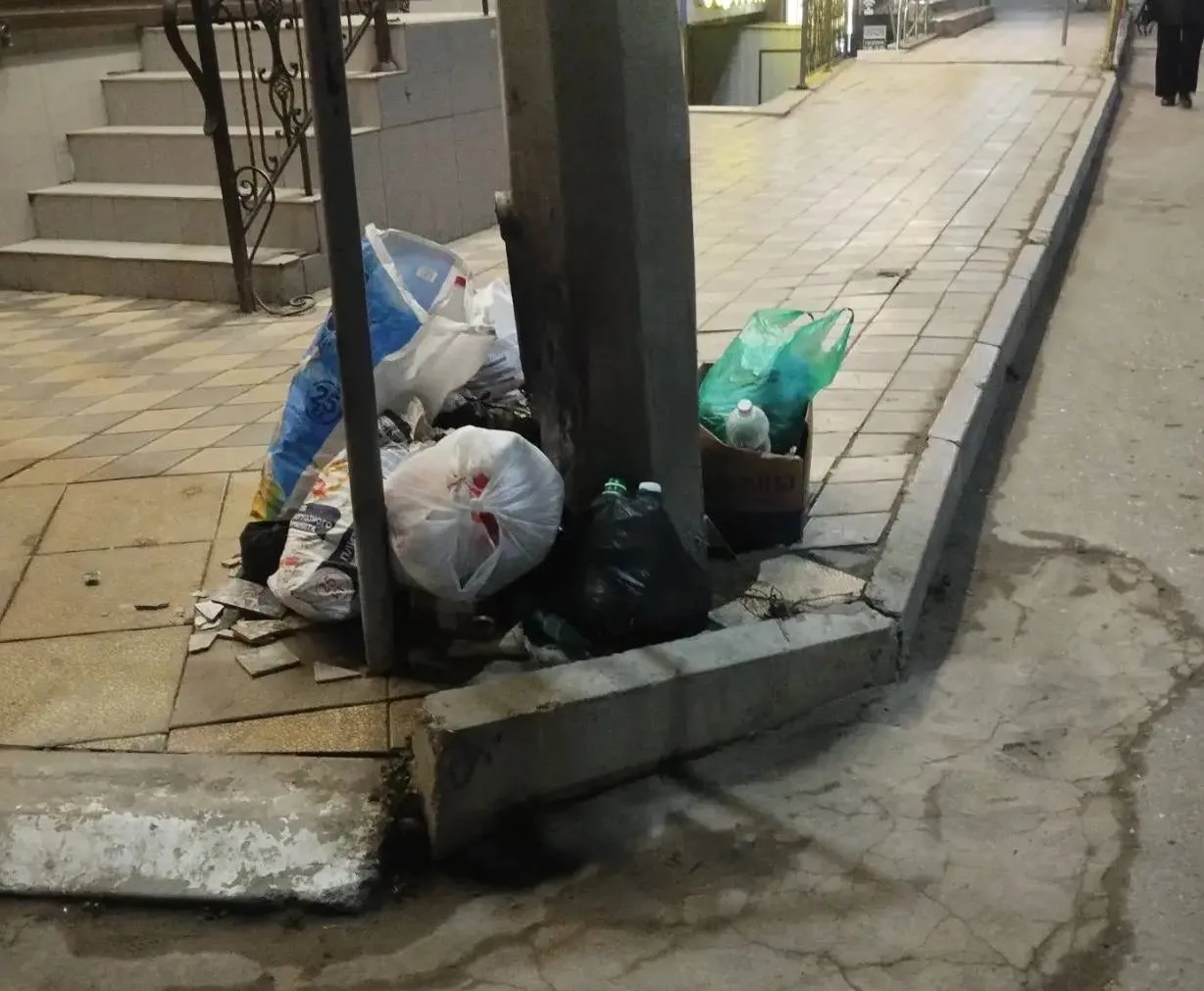 Неотъемлемая часть утренних уборочных рейдов - вывоз мусора с тротуаров: таким северным...
