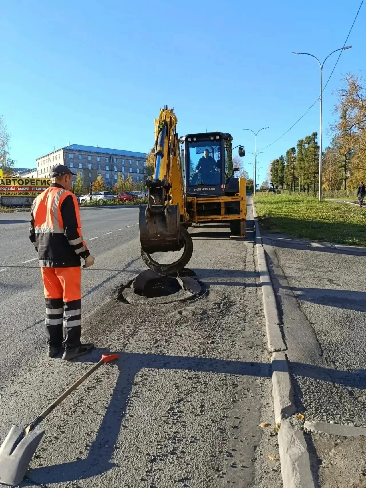 Ленинградскую улицу ремонтируют в Петрозаводске