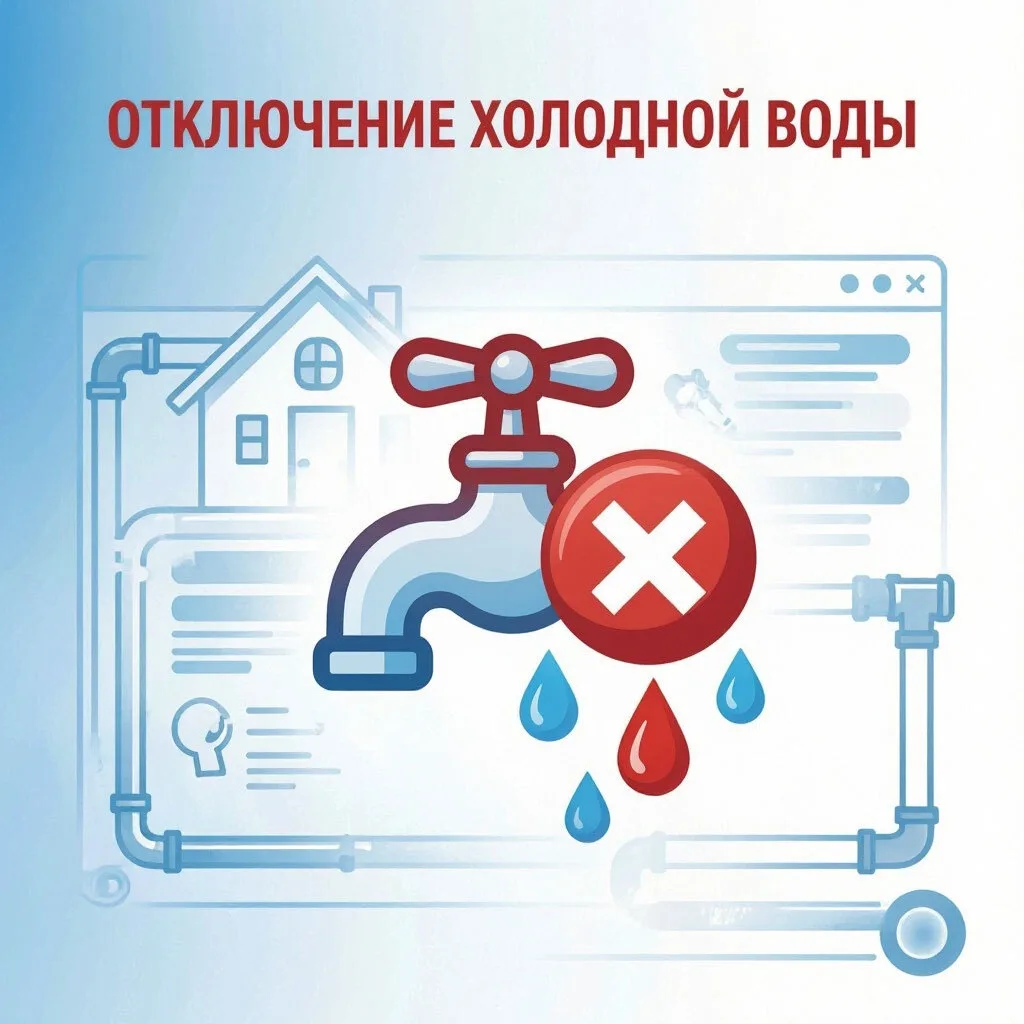 🔴 Отключение холодной воды 8 сентября