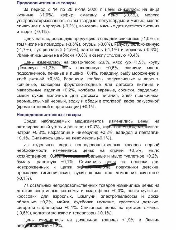 🤔 **Росстат изменил формулировку в отчетах об инфляции**