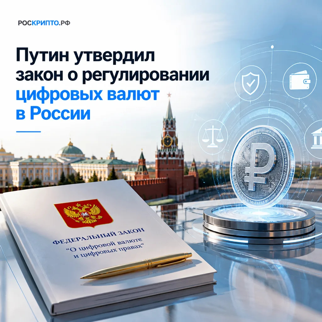 🛡️ Путин утвердил закон о регулировании цифровых валют в России