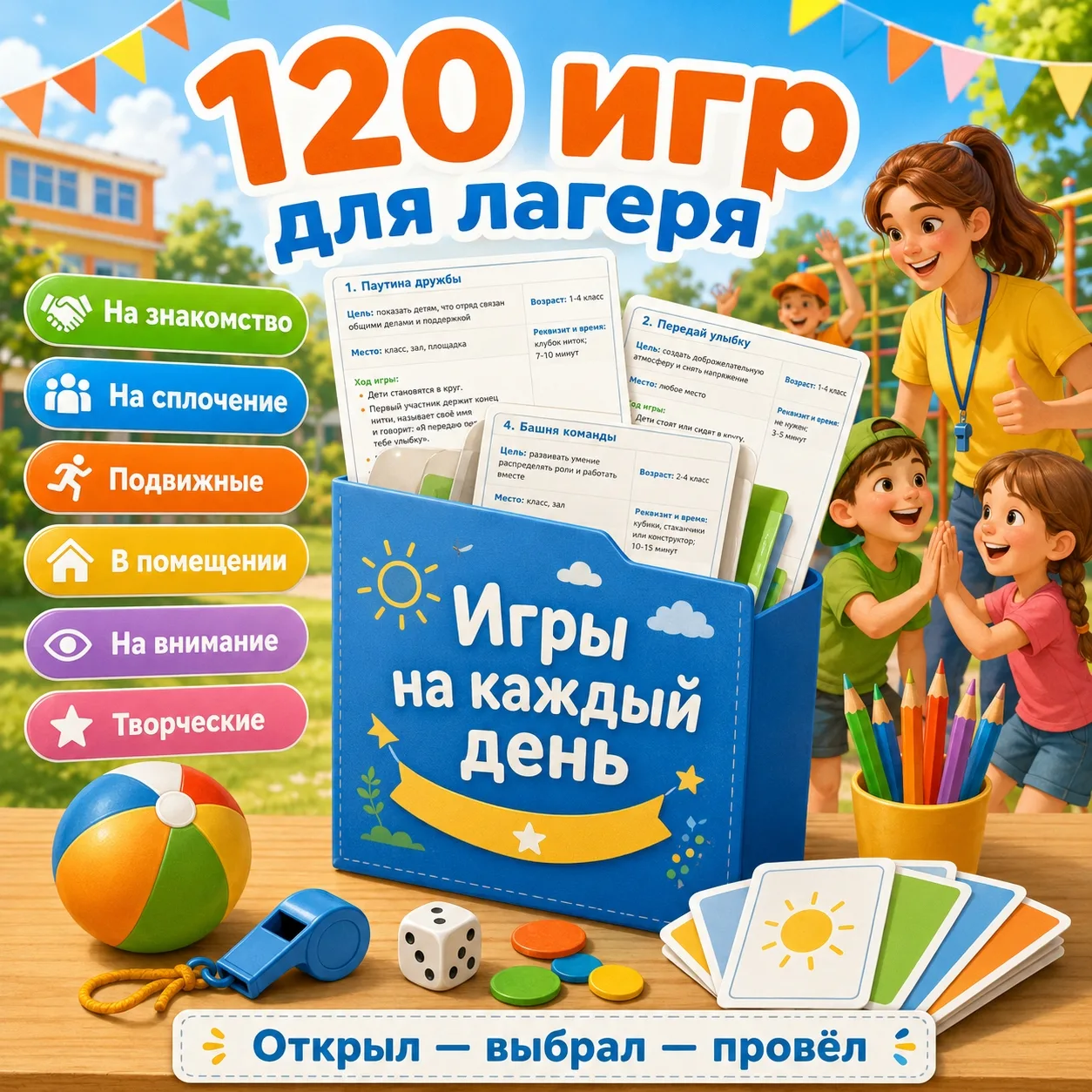 Летний лагерь. 120 игр для летнего лагеря в одной папке